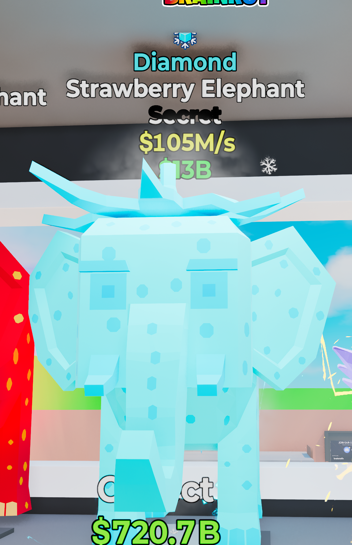 Diamond Strawberry Elephant